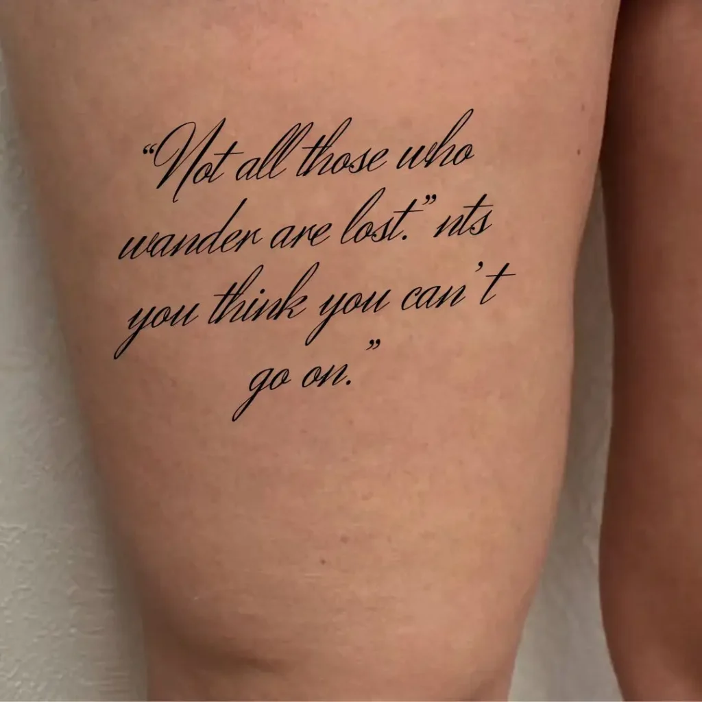 Stunning Front Thigh Tattoo Quotes for Women to Inspire Your Next Ink