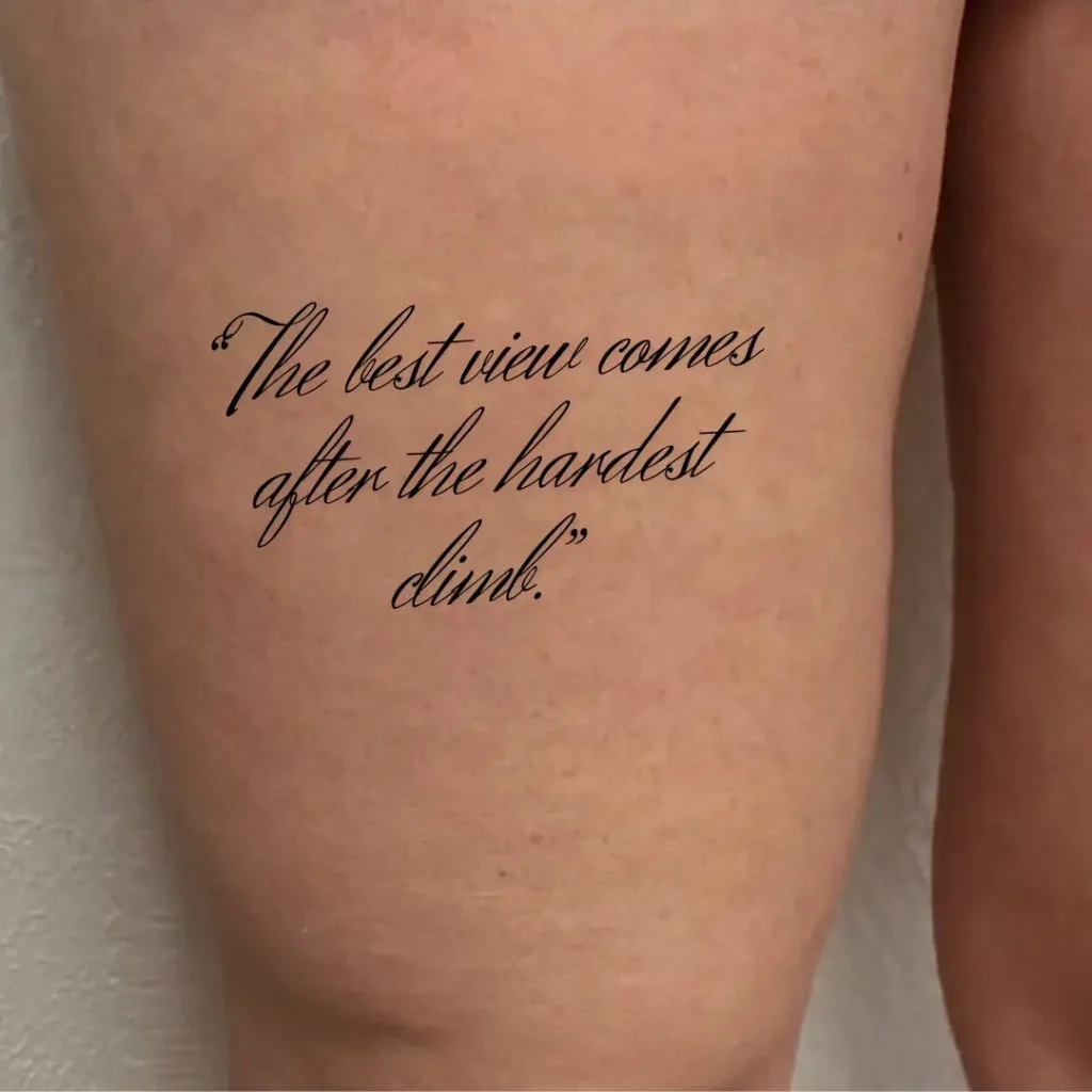 Stunning Front Thigh Tattoo Quotes for Women to Inspire Your Next Ink