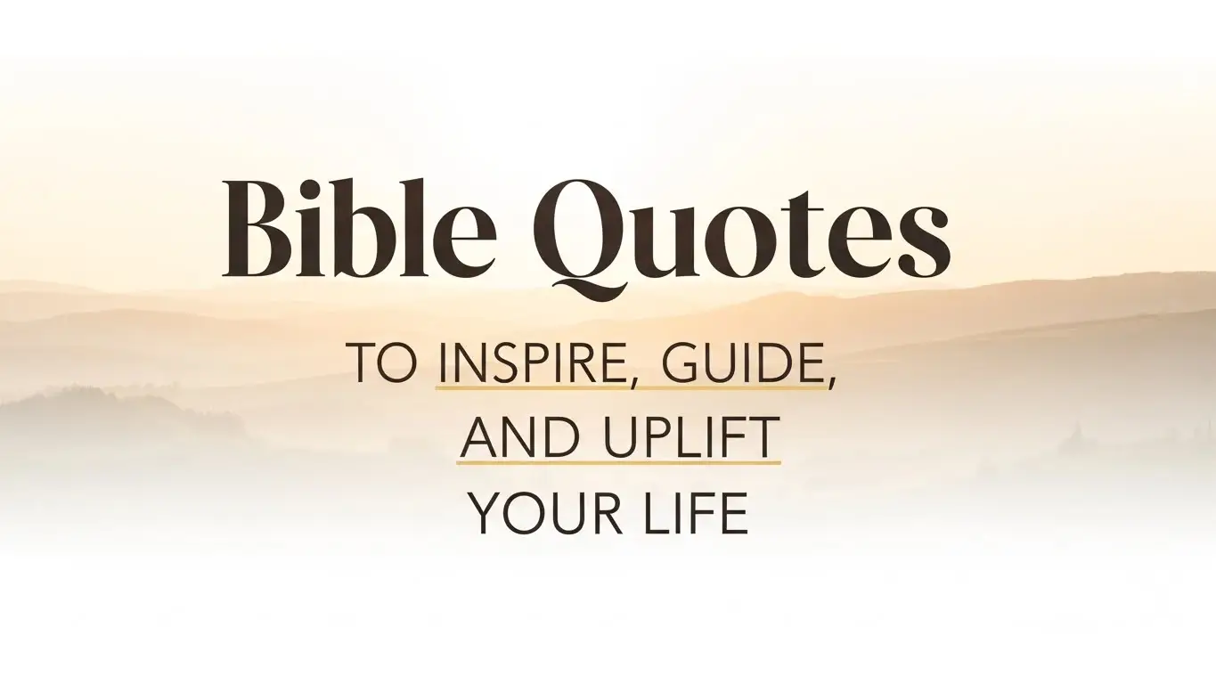 Bible Quotes to Inspire, Guide, and Uplift Your Life