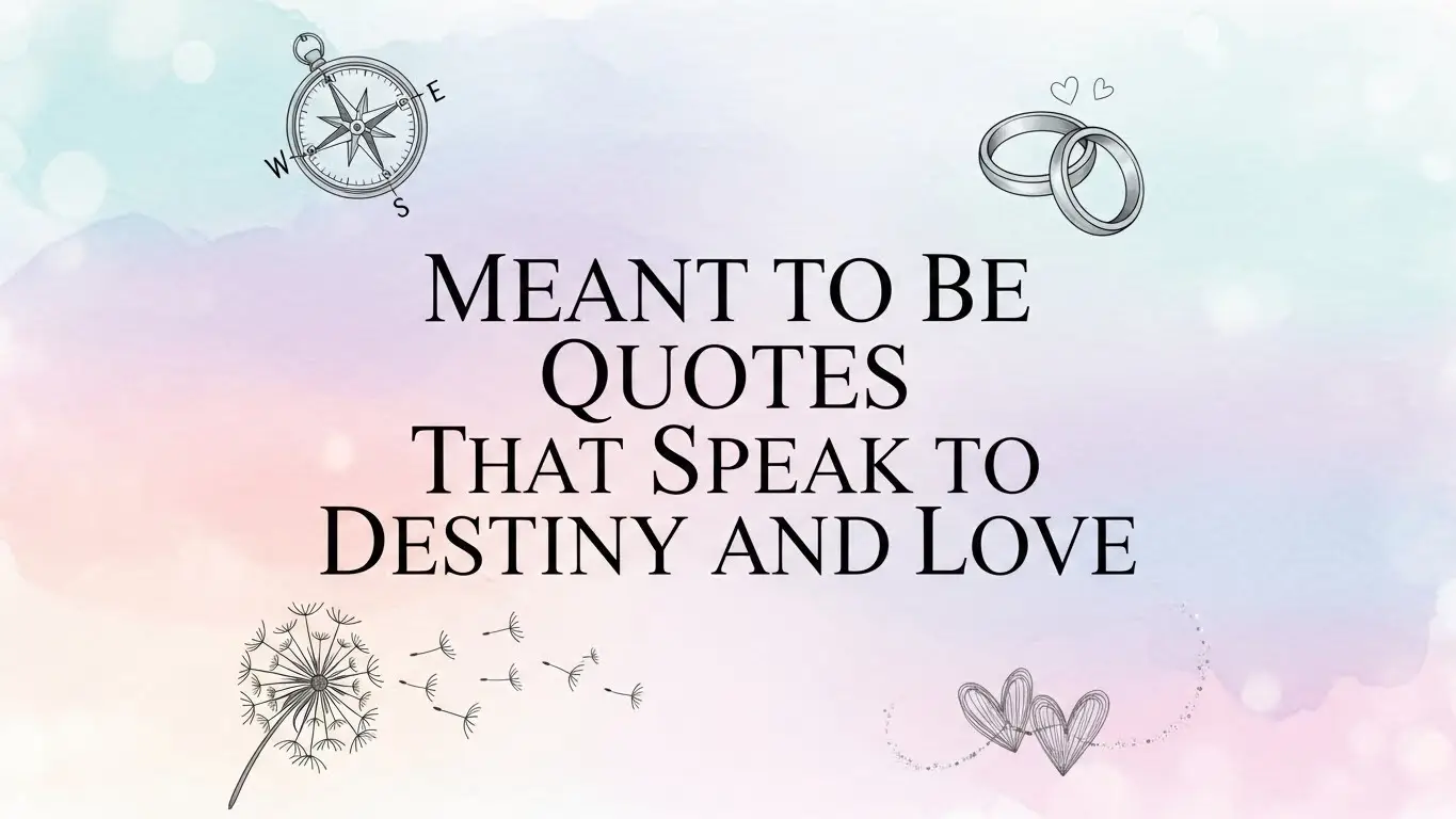 Meant to Be Quotes That Speak to Destiny and Love