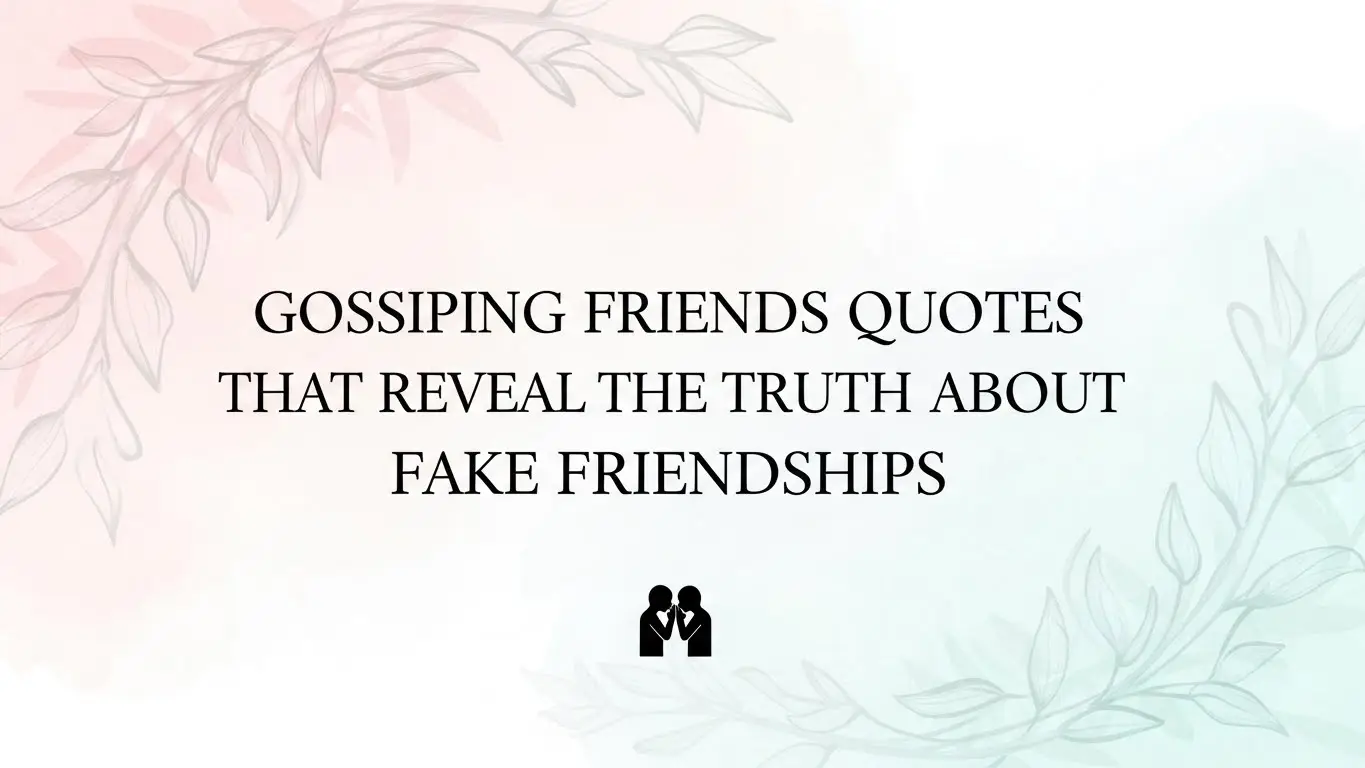 Gossiping Friends Quotes That Reveal the Truth About Fake Friendships