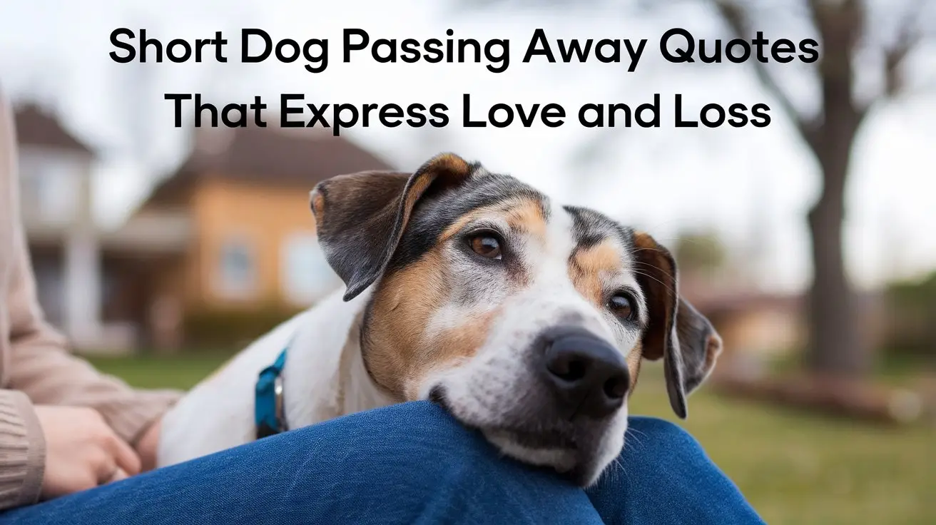Short Dog Passing Away Quotes That Express Love and Loss