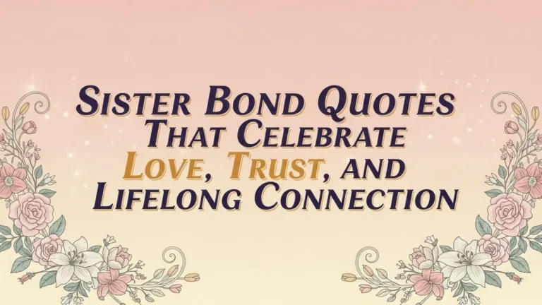 Sister Bond Quotes That Celebrate Love, Trust, and Lifelong Connection