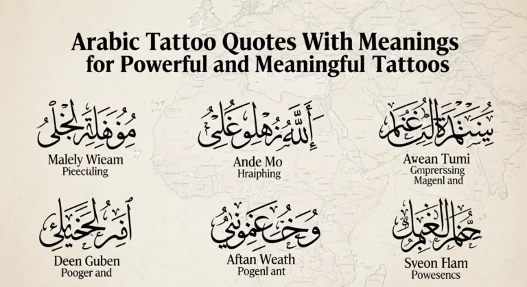 Arabic Tattoo Quotes With Meanings for Powerful and Meaningful Tattoos