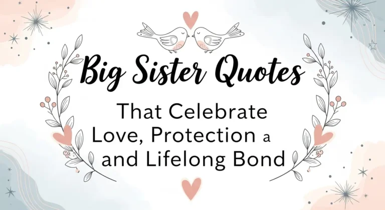 Big Sister Quotes That Celebrate Love, Protection, and Lifelong Bond