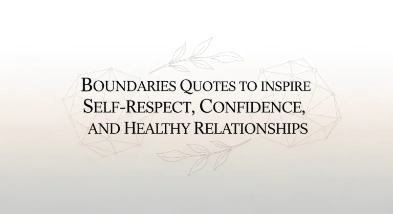 Boundaries Quotes to Inspire Self-Respect, Confidence, and Healthy Relationships