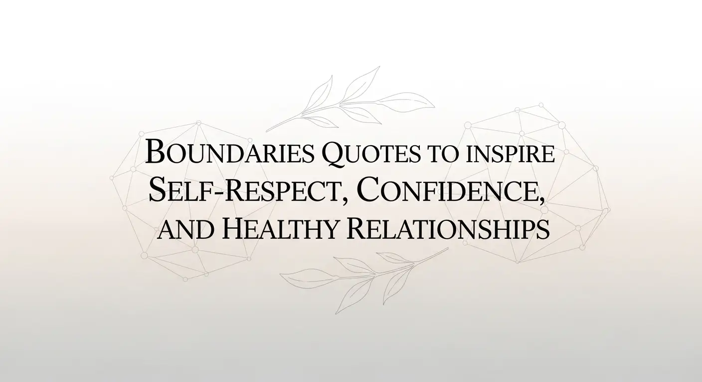 Boundaries Quotes to Inspire Self-Respect, Confidence, and Healthy Relationships
