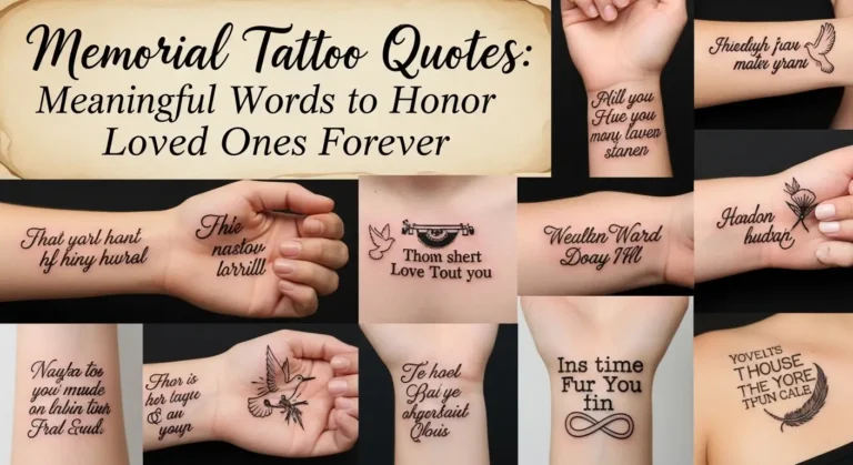 Memorial Tattoo Quotes: Meaningful Words to Honor Loved Ones Forever