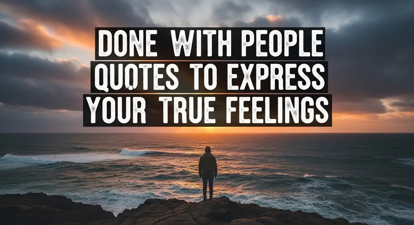 Done With People Quotes to Express Your True Feelings