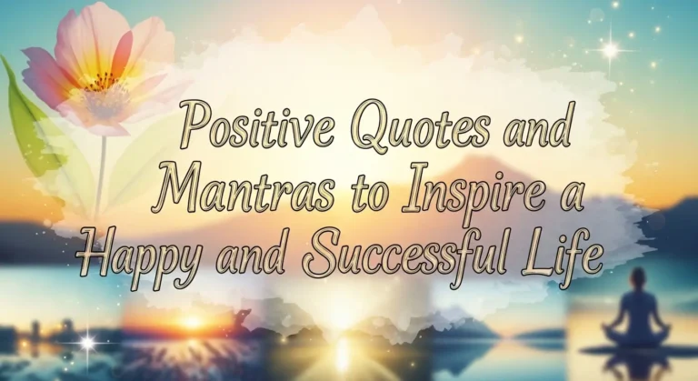 Positive Quotes and Mantras to Inspire a Happy and Successful Life