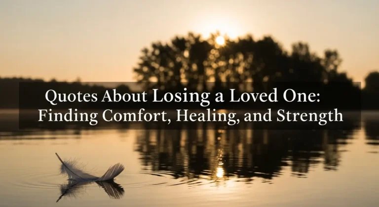 Quotes About Losing a Loved One: Finding Comfort, Healing, and Strength