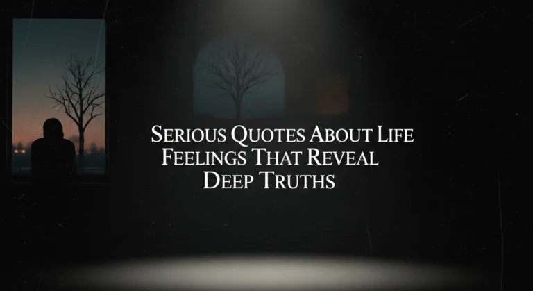 Serious Quotes About Life Feelings That Reveal Deep Truths