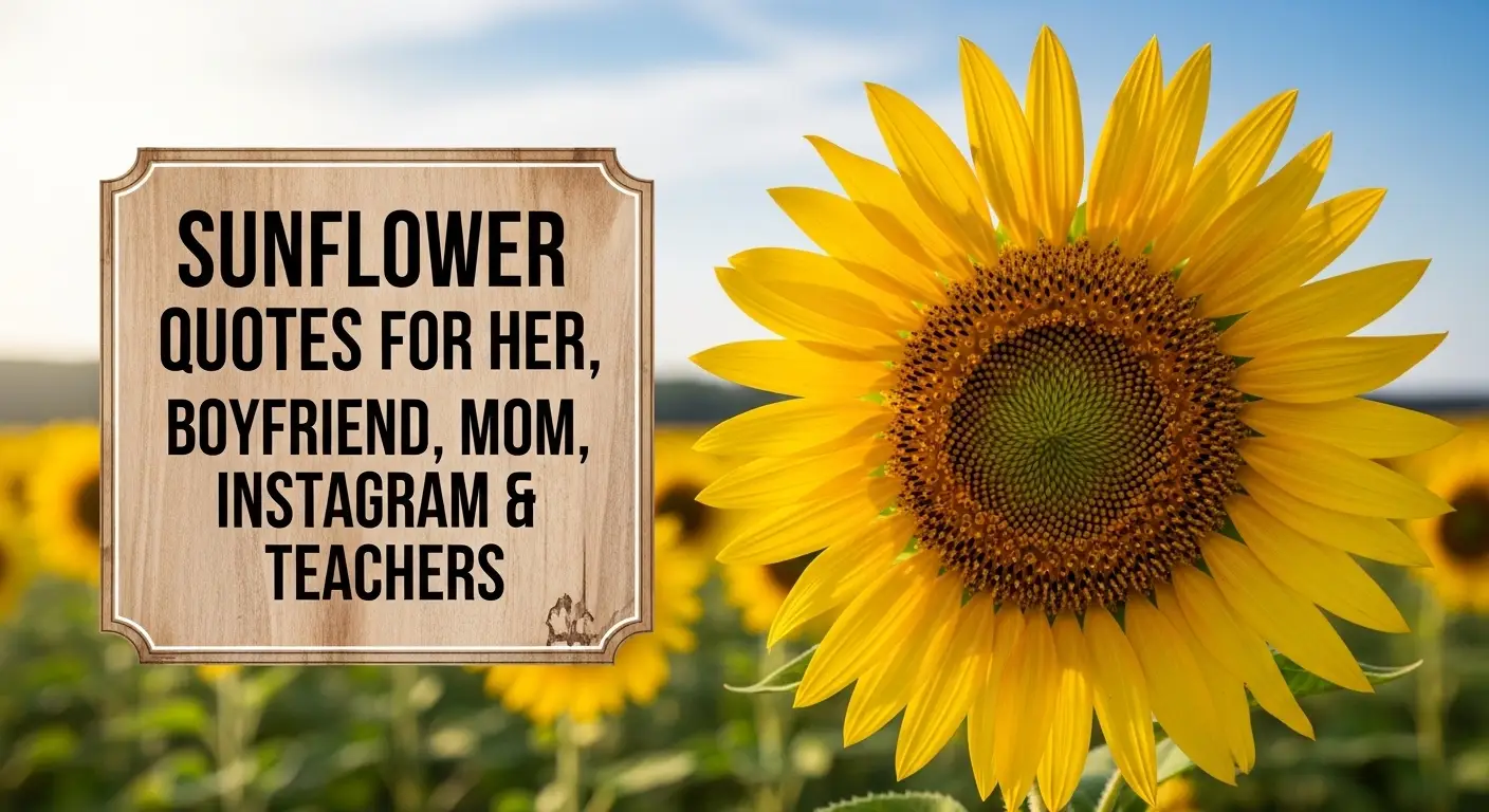 Sunflower Quotes for Her, Boyfriend, Mom, Instagram & Teachers