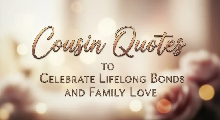 Cousin Quotes to Celebrate Lifelong Bonds and Family Love