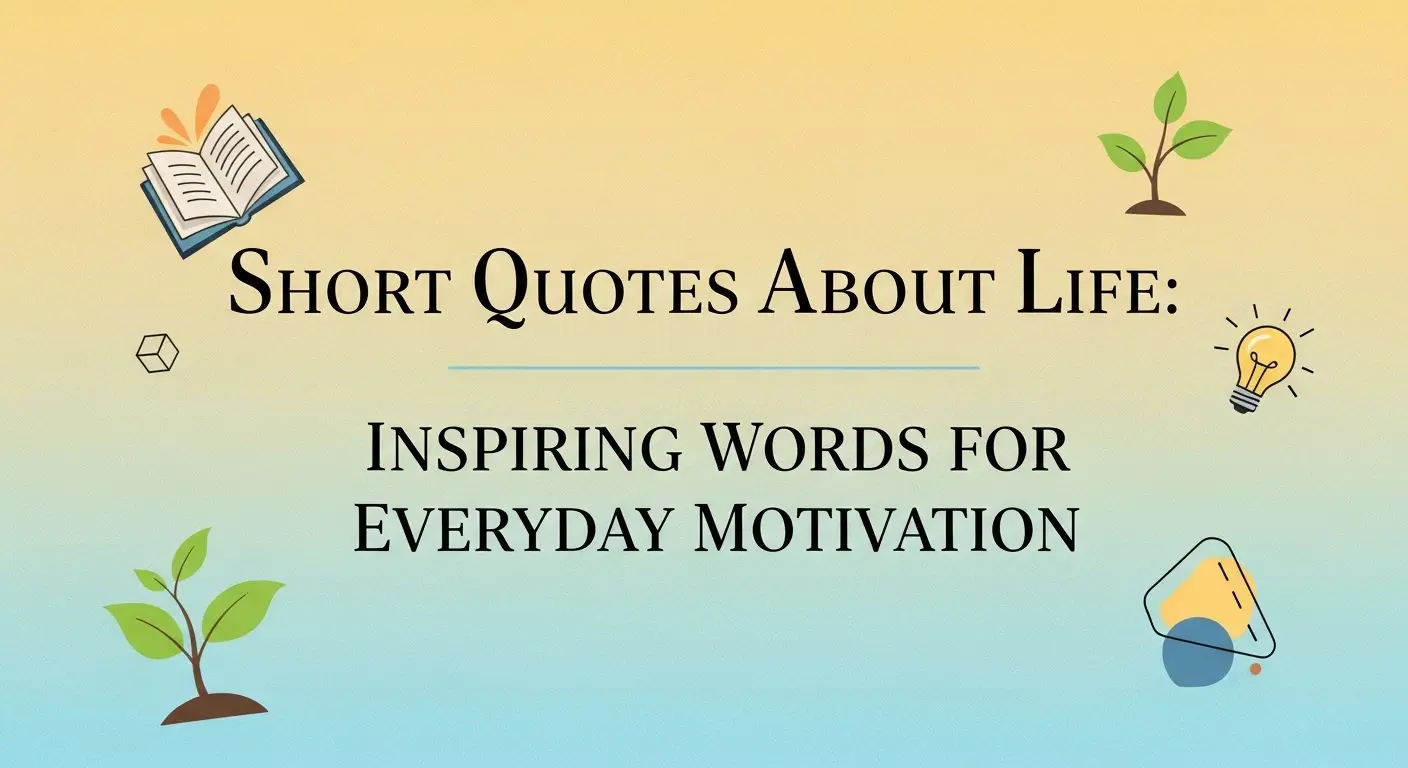 Short Quotes About Life: Inspiring Words for Everyday Motivation