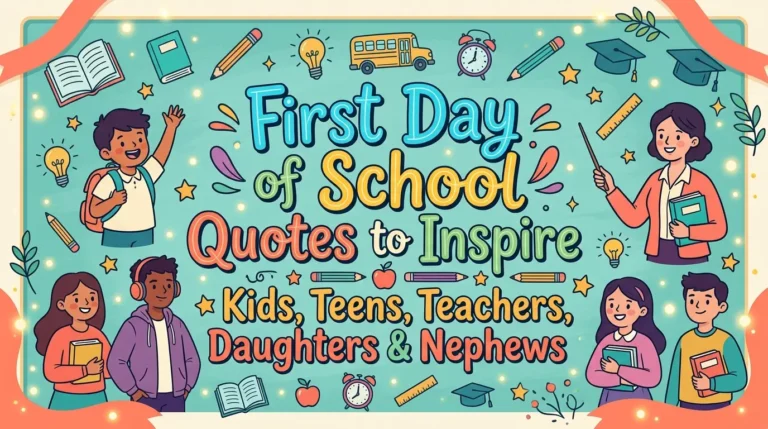 First Day of School Quotes to Inspire Kids, Teens, Teachers, Daughters & Nephews