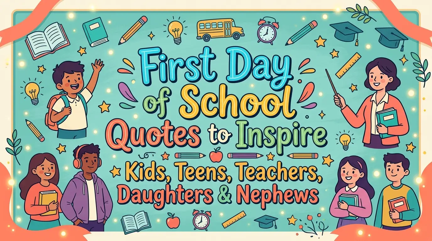 First Day of School Quotes to Inspire Kids, Teens, Teachers, Daughters & Nephews