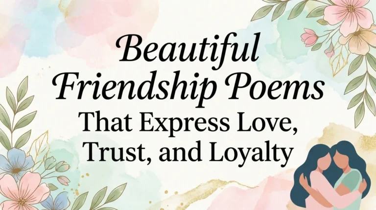 Beautiful Friendship Poems That Express Love, Trust, and Loyalty