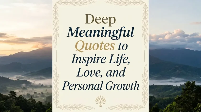 Deep Meaningful Quotes to Inspire Life, Love, and Personal Growth