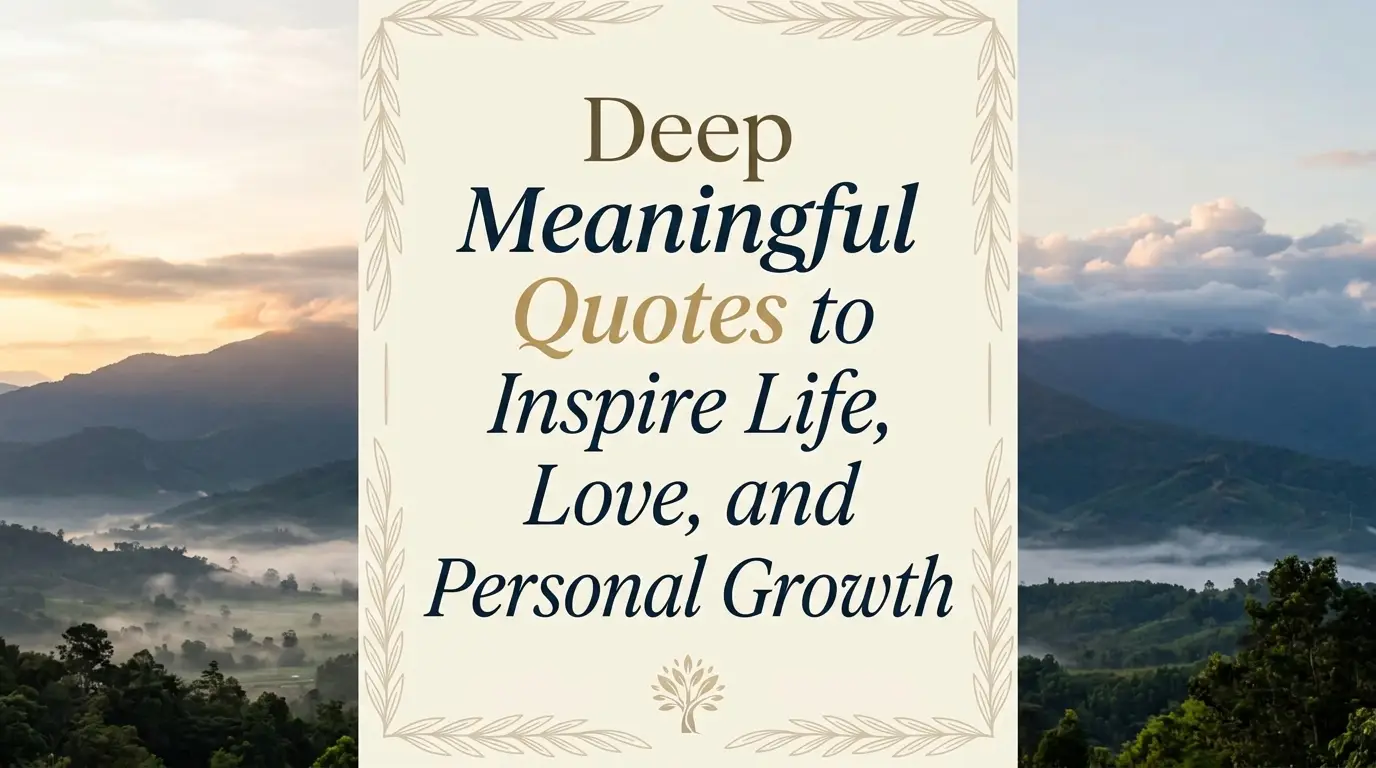 Deep Meaningful Quotes to Inspire Life, Love, and Personal Growth