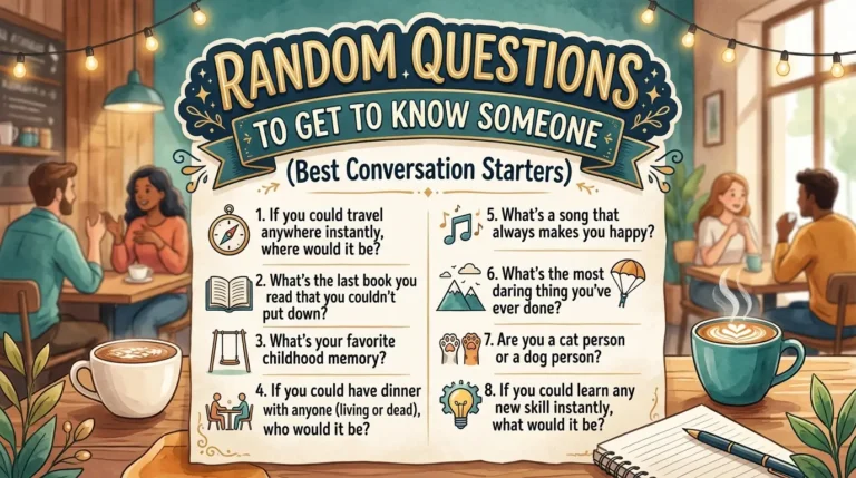 Random Questions To Get To Know Someone (Best Conversation Starters)