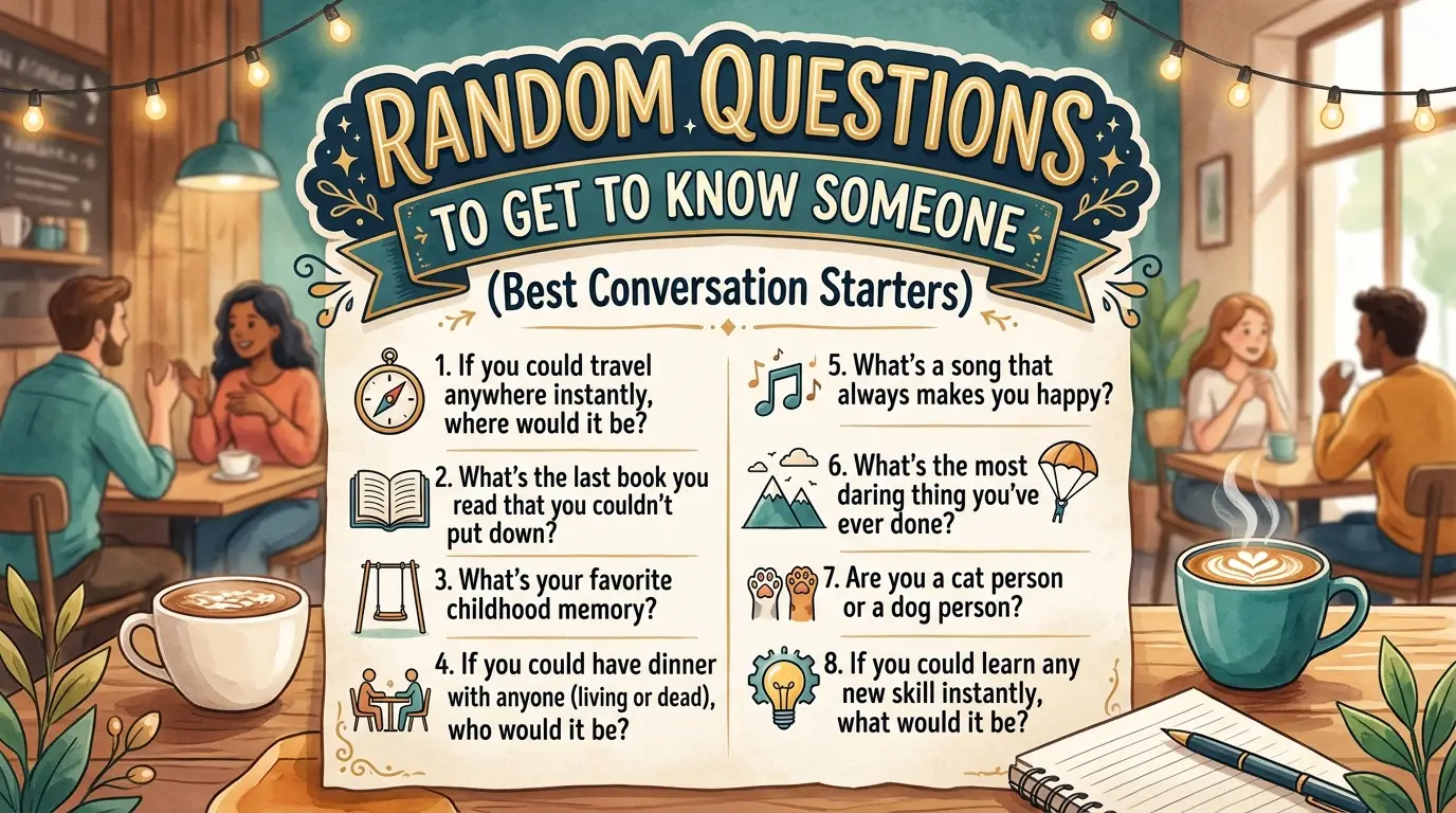 Random Questions To Get To Know Someone (Best Conversation Starters)