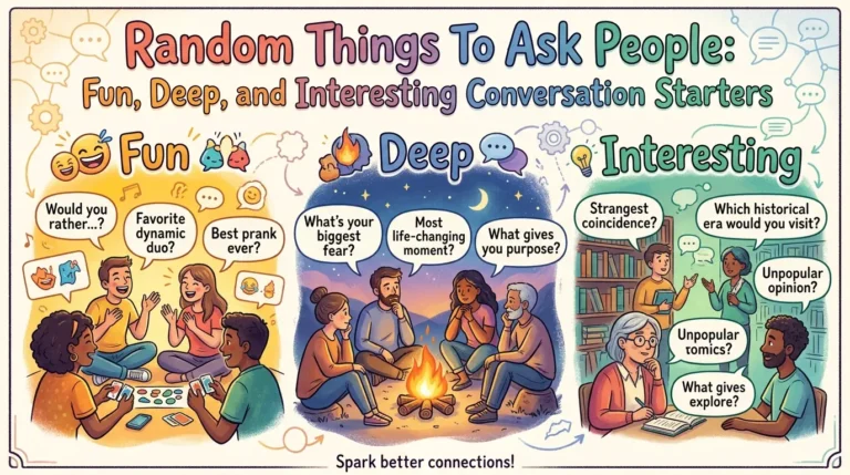 Random Things To Ask People: Fun, Deep, and Interesting Conversation Starters