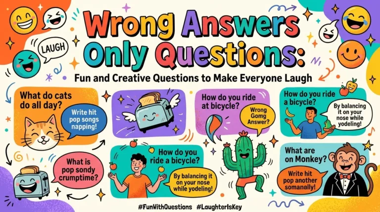 Wrong Answers Only Questions: Fun and Creative Questions to Make Everyone Laugh
